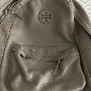 Tory Burch Taupe Leather Backpack